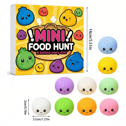 Fidget Squishy Stress Relief Toy 9-Grid Blind Box - Mystery Dumpling Squishy Calendar - Adult Decompression Squeeze Toy - GJ863-005