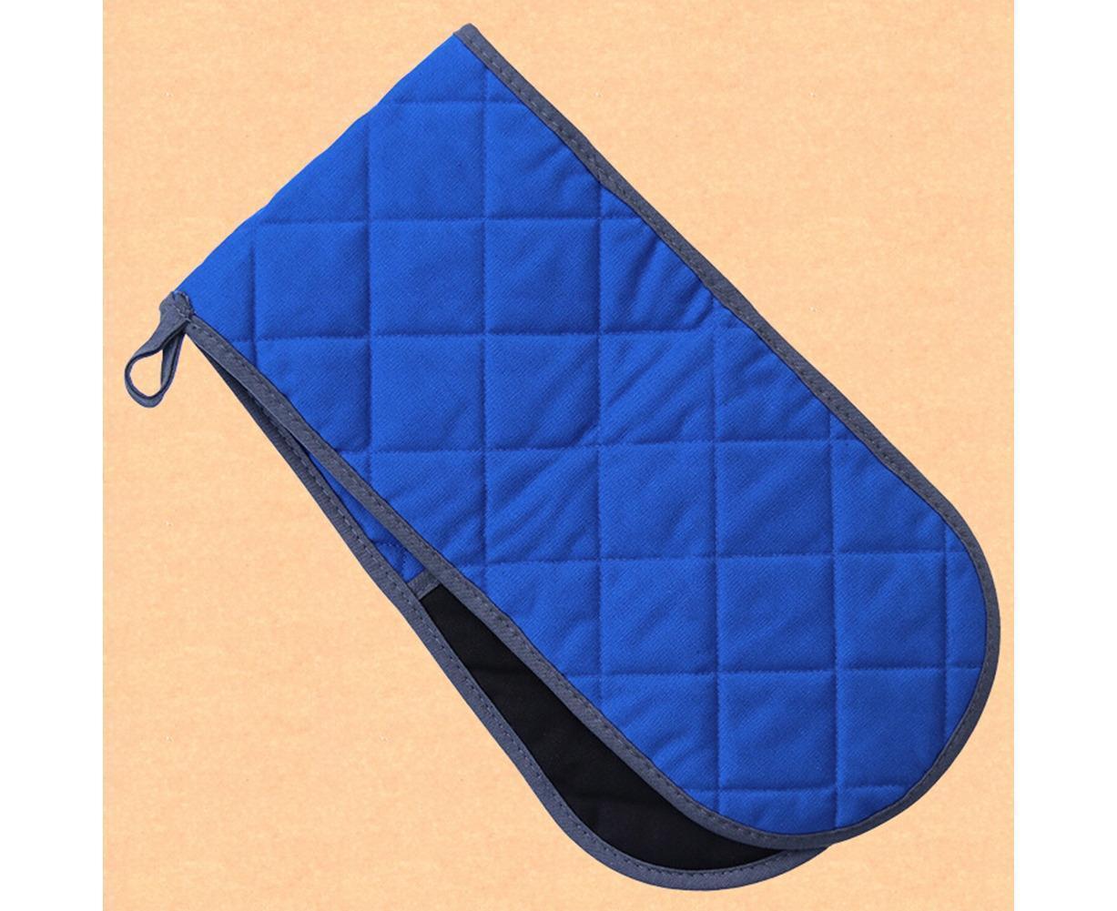 Double-ended Heat Resistant Cotton Mitt Oven Padded Kitchen Baking Glove Tool-Blue V1263-JX-1000