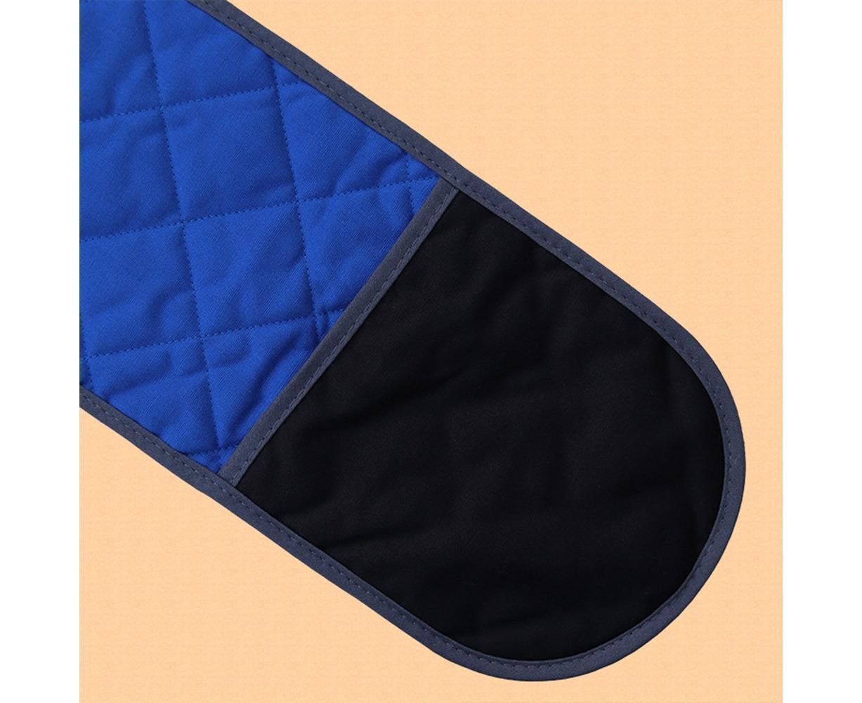 Double-ended Heat Resistant Cotton Mitt Oven Padded Kitchen Baking Glove Tool-Blue V1263-JX-1000