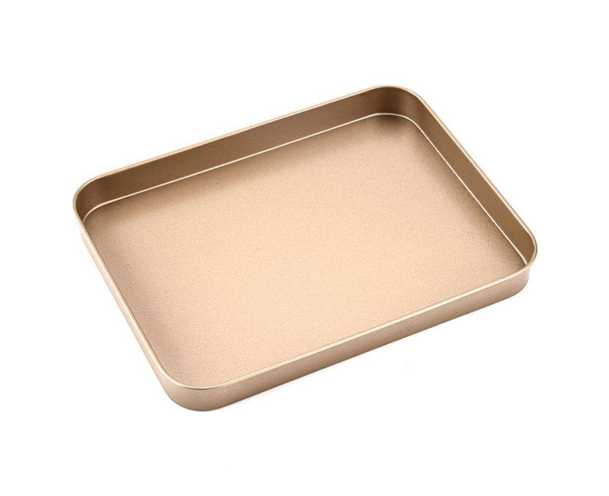 Non-stick Rectangular Cake Pan Baking Oven Tray Dish Mold Bakeware Kitchen Tool-Golden V1263-JX-1001