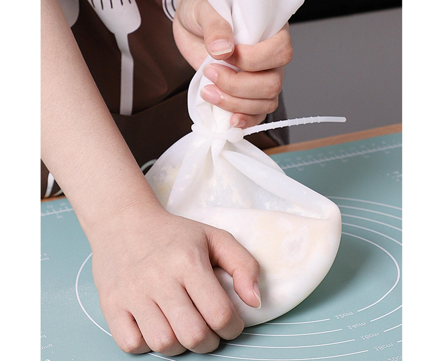 Kneading Dough Bag Food Grade Non-stick Silicone Non-deformation Flour Mixing Bag Baking Tool-L V1263-JX-1002