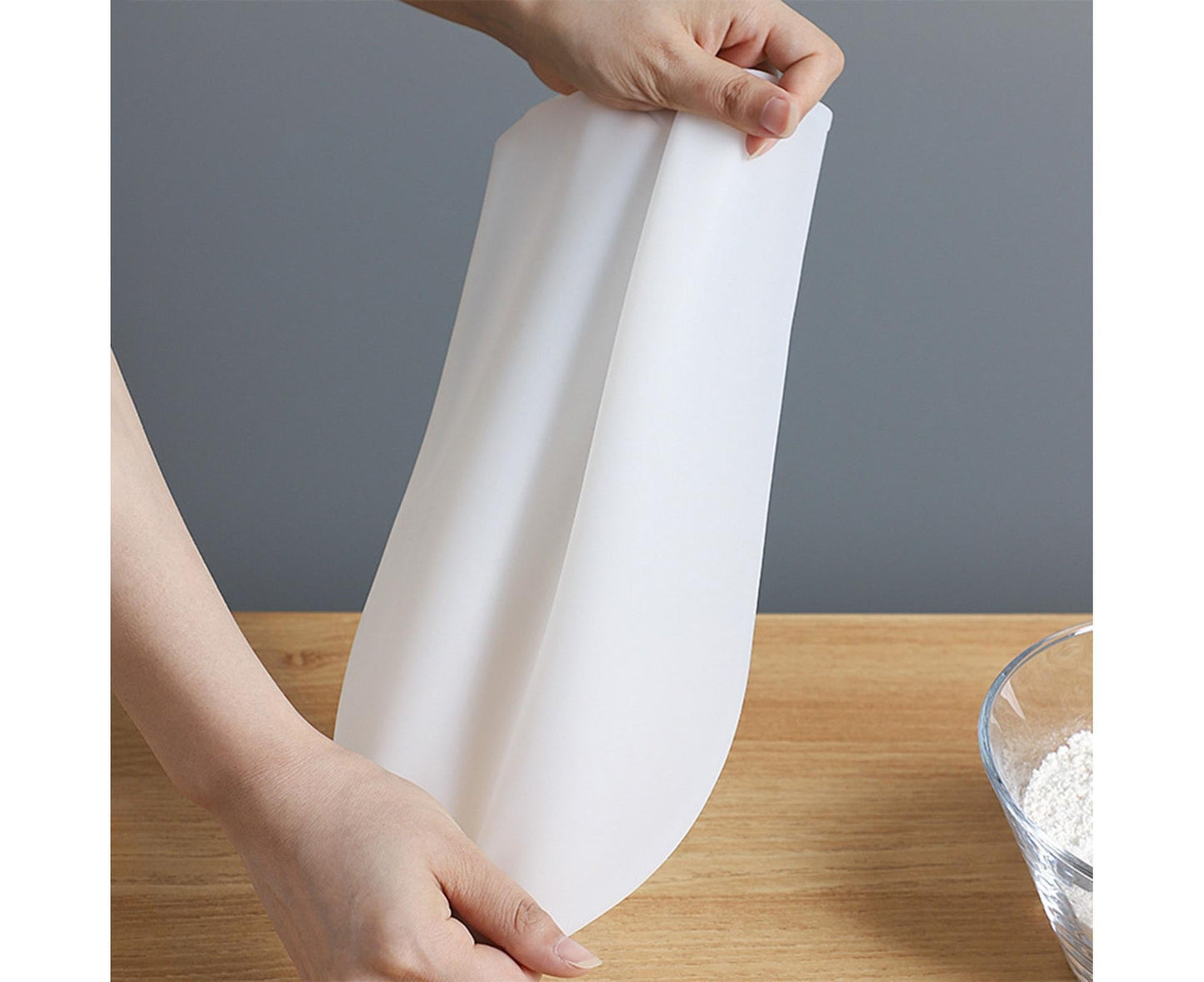 Kneading Dough Bag Food Grade Non-stick Silicone Non-deformation Flour Mixing Bag Baking Tool-L V1263-JX-1002