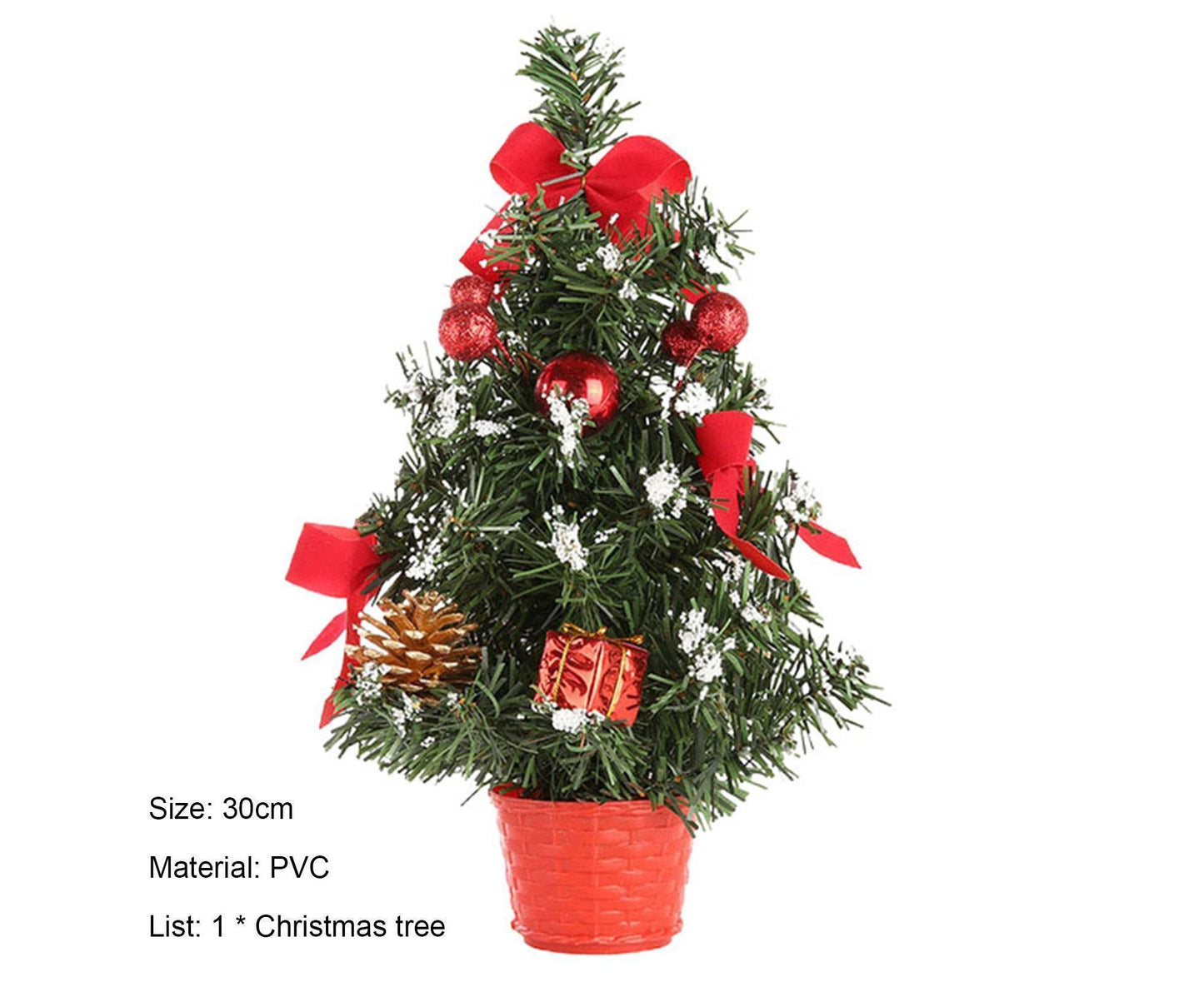 30cm Mini Christmas Tree Artificial Christmas Tree-Red V1263-JX-1004