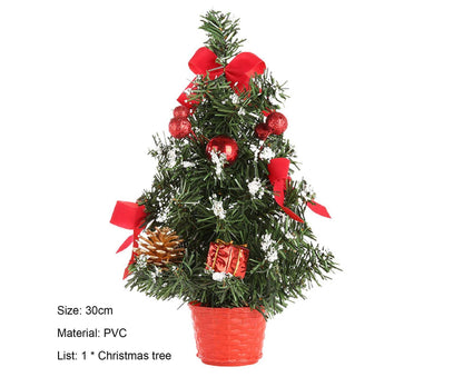 30cm Mini Christmas Tree Artificial Christmas Tree-Red V1263-JX-1004