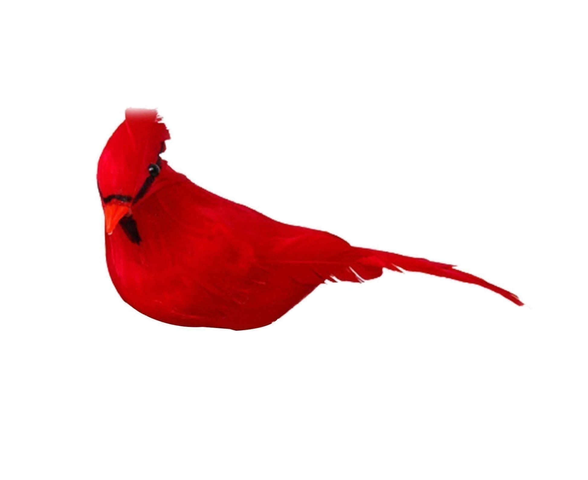 6/12Pcs Christmas Bird Clip Red Feather Artificial Birds-Red 1 V1263-JX-1005