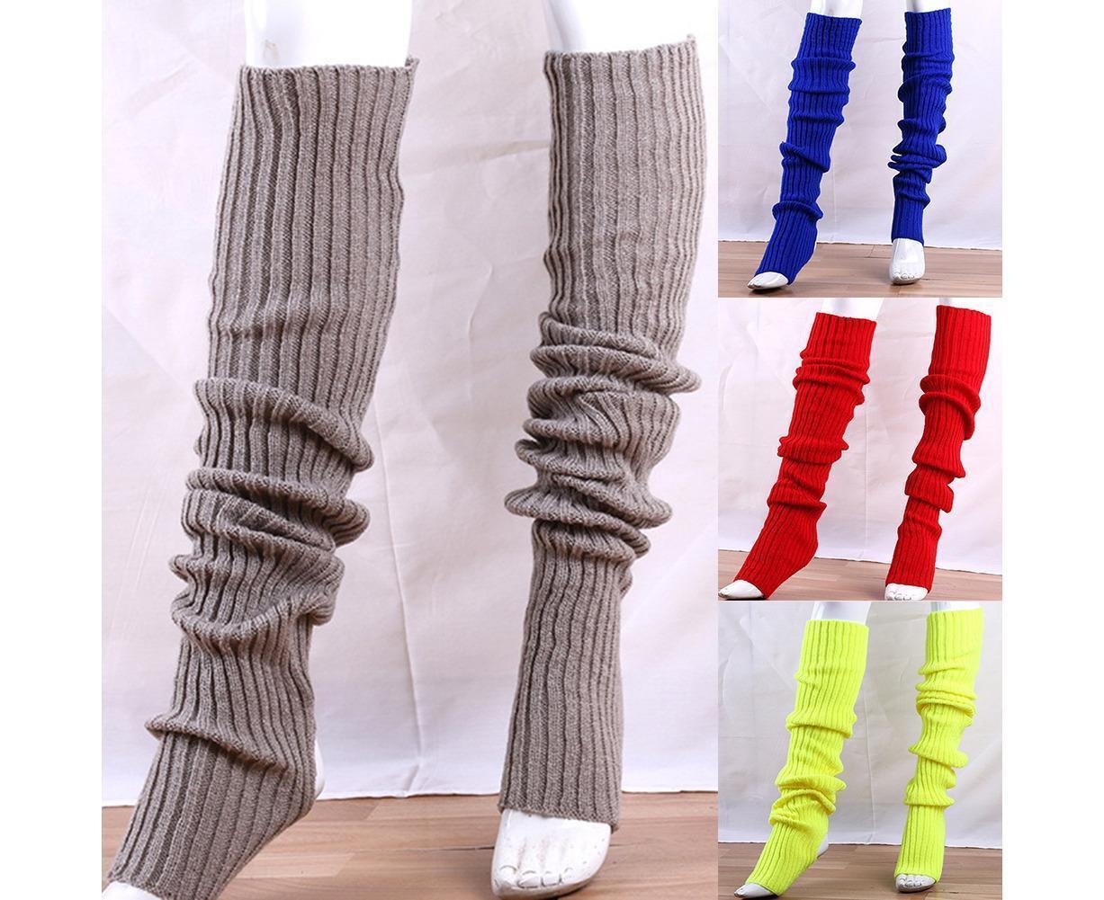 Women Elastic Solid Color Warm Thigh High Long Socks - Navy Blue V1263-JX-1009