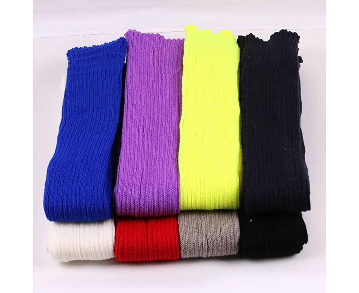 Women Elastic Solid Color Warm Thigh High Long Socks - Navy Blue V1263-JX-1009