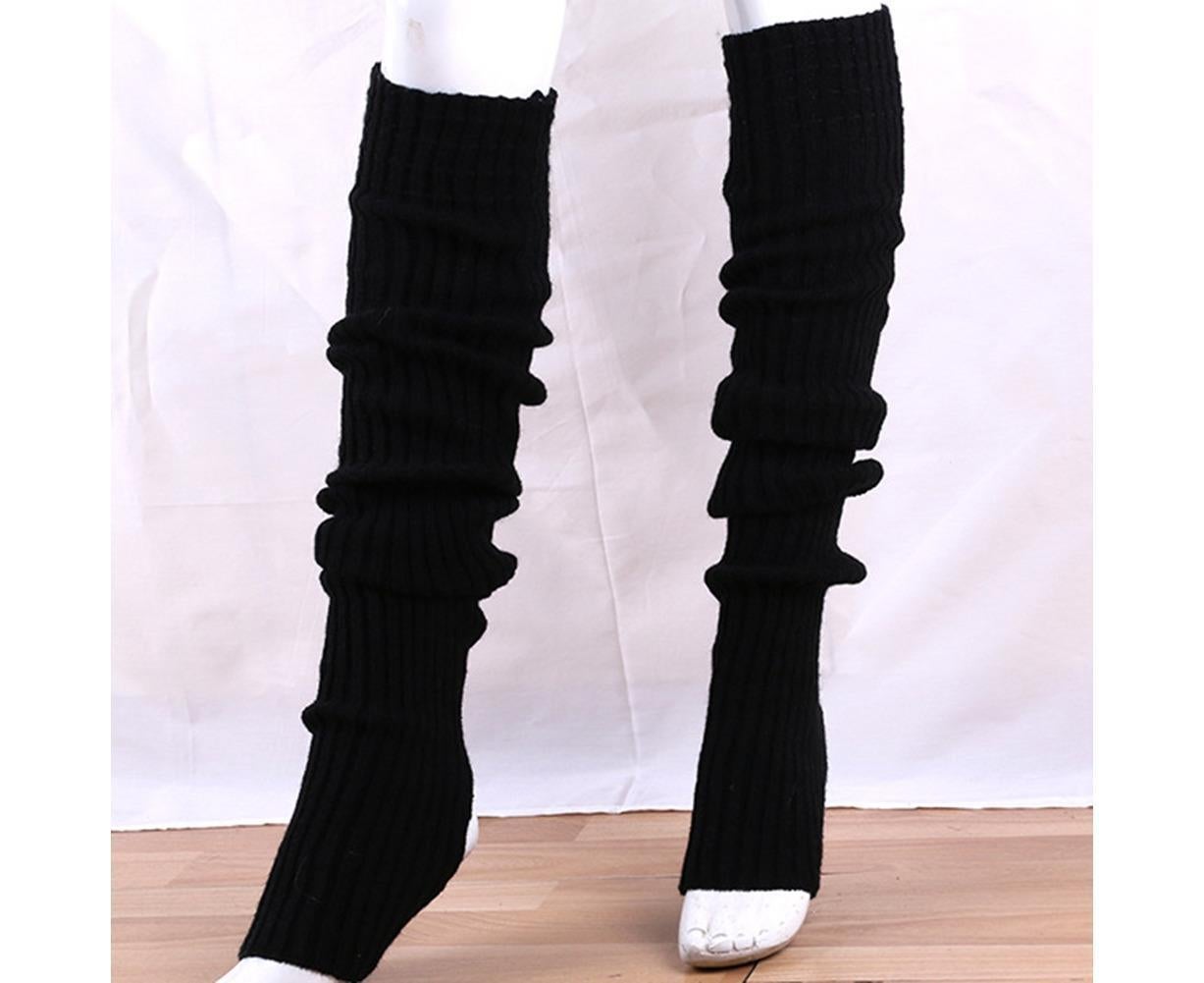 Women Elastic Solid Color Warm Thigh High Long Socks - Navy Blue V1263-JX-1009