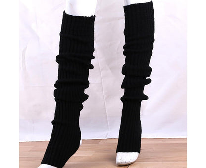 Women Elastic Solid Color Warm Thigh High Long Socks - Navy Blue V1263-JX-1009