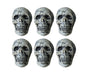 6 Pcs/Set Halloween Skull Ornament Artificial Realistic Increase Atmosphere Durable Clear Texture Skeleton V1263-JX-1018