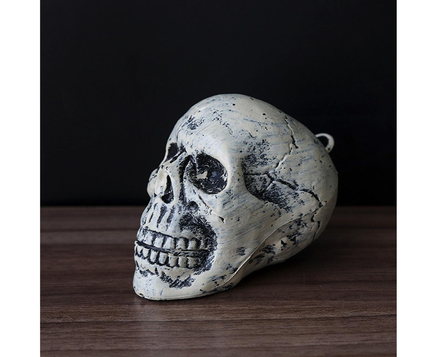 6 Pcs/Set Halloween Skull Ornament Artificial Realistic Increase Atmosphere Durable Clear Texture Skeleton V1263-JX-1018