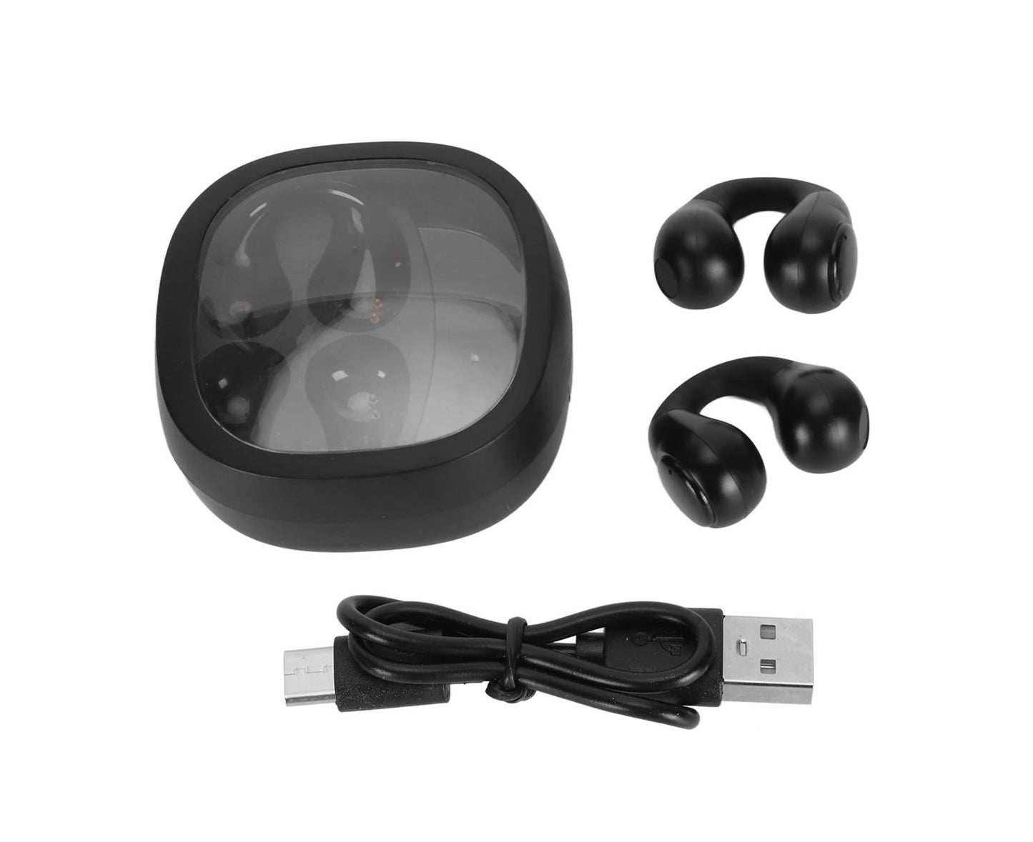 Language Translator Earbuds 144 Languages Bluetooth 5.3 Noise Reduction Wireless Device with Digital Display V1263-JX-102