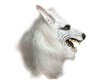 Halloween Horror Savage Wolf Head Mask Masquerade Fluffy Headgear Decoration-Brown V1263-JX-1024