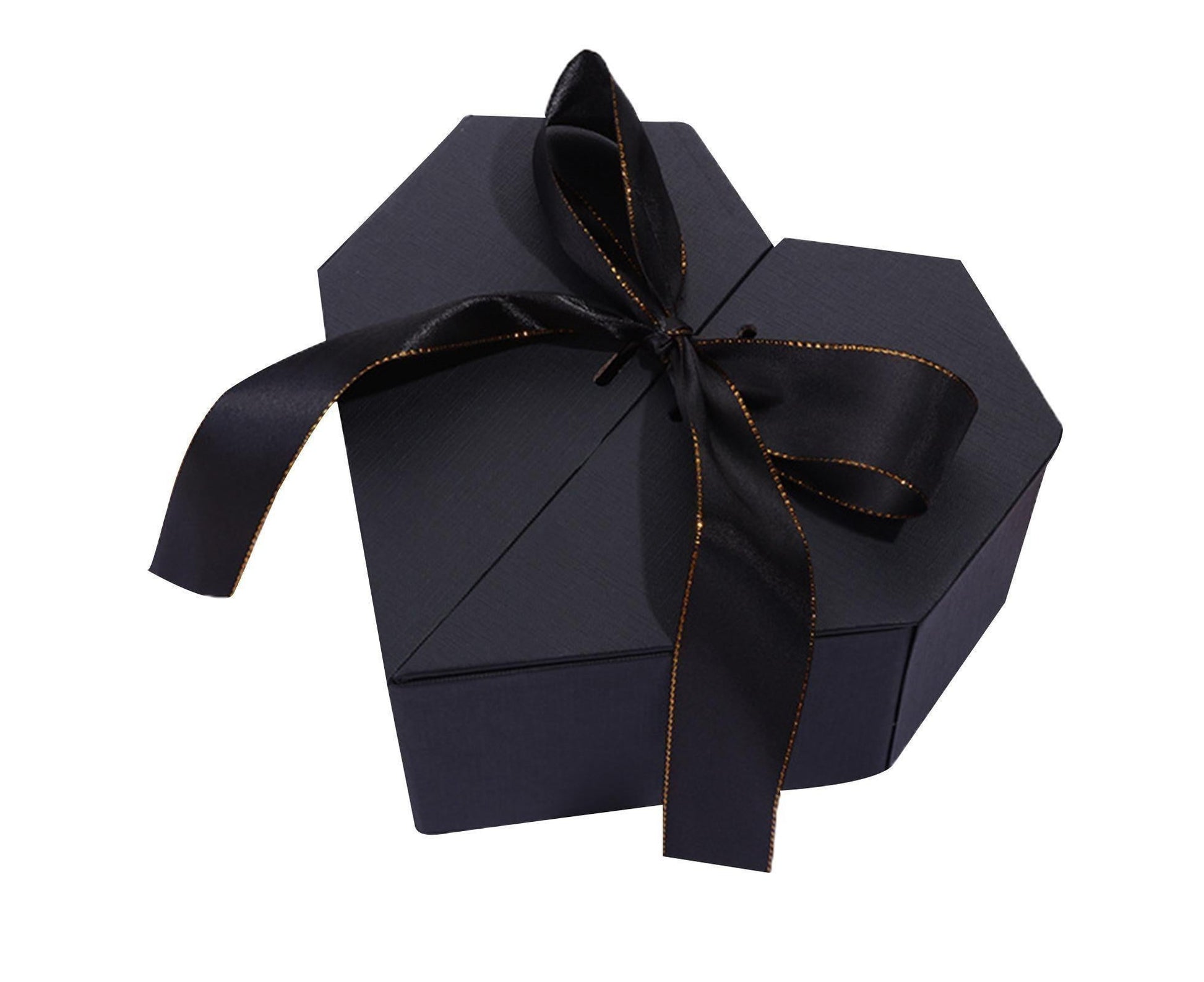 Mbg Gift Box Attractive DIY Bright Color Romantic Heart-shaped Snack Storage Case for Wedding-Black V1263-JX-1027