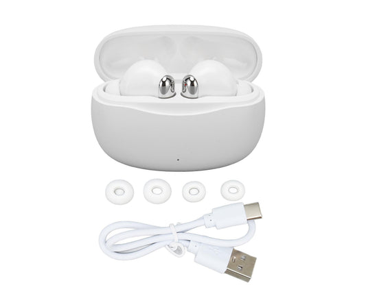 Language Translator Earbuds 144 Languages Noise Reduction Bluetooth 5.3 Wireless Smart Earphone White V1263-JX-103