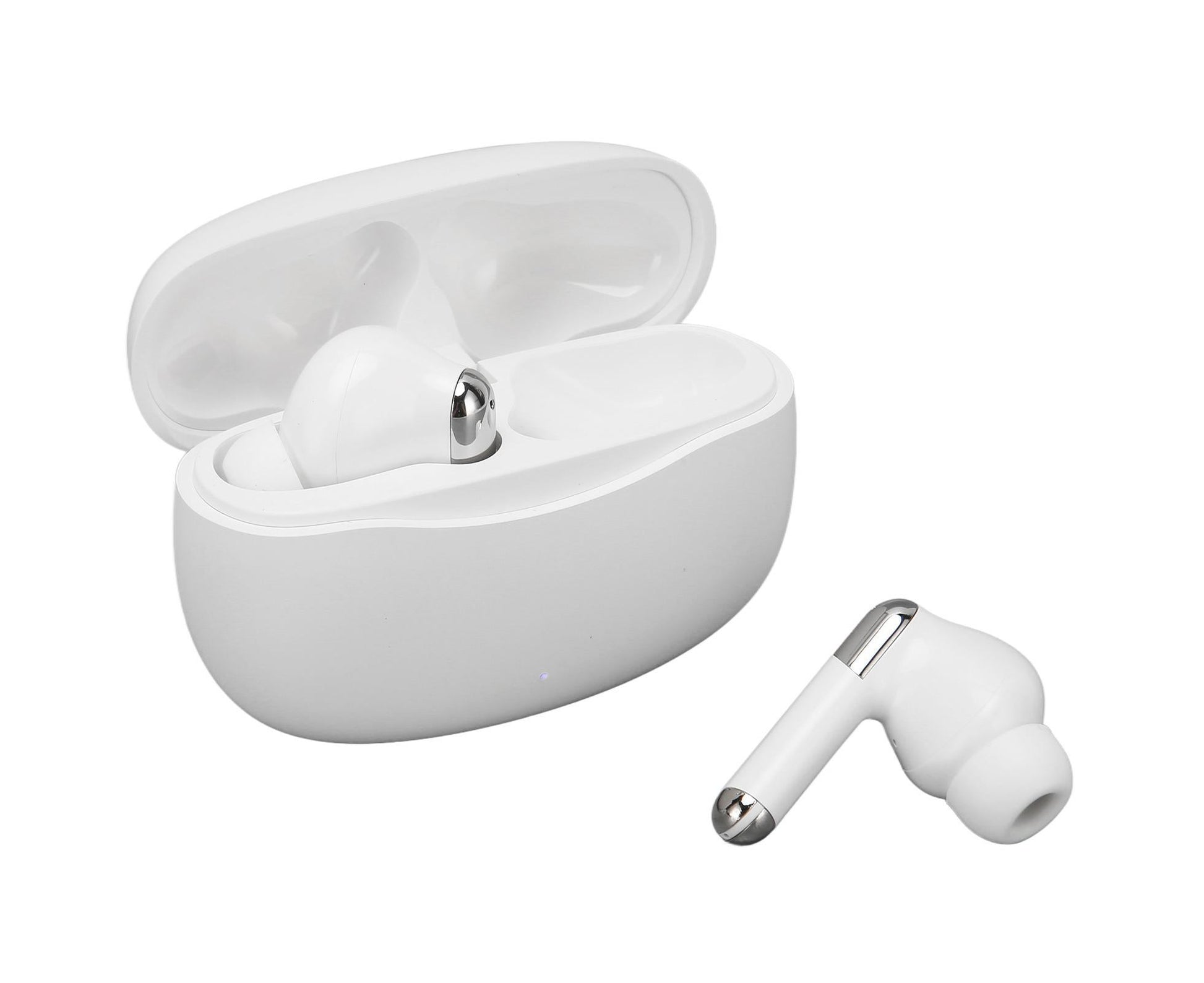Language Translator Earbuds 144 Languages Noise Reduction Bluetooth 5.3 Wireless Smart Earphone White V1263-JX-103