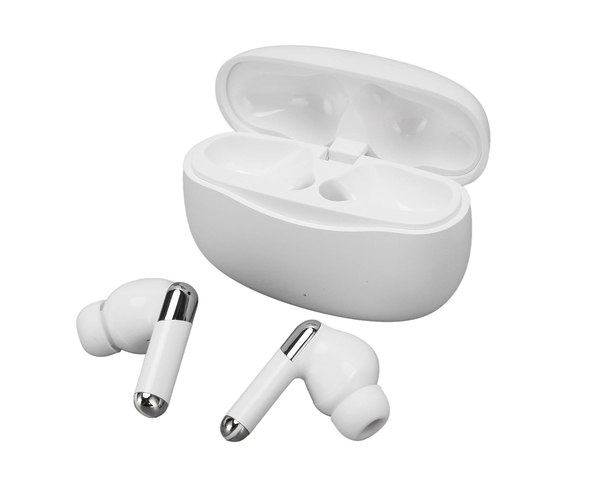 Language Translator Earbuds 144 Languages Noise Reduction Bluetooth 5.3 Wireless Smart Earphone White V1263-JX-103