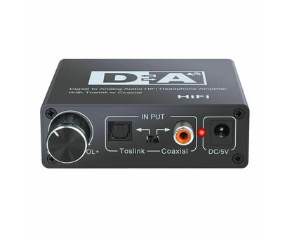 192KHz Digital Coaxial to Analog R/L RCA 3.5mm Jack HiFi Audio Converter Adapter V1263-JX-1034