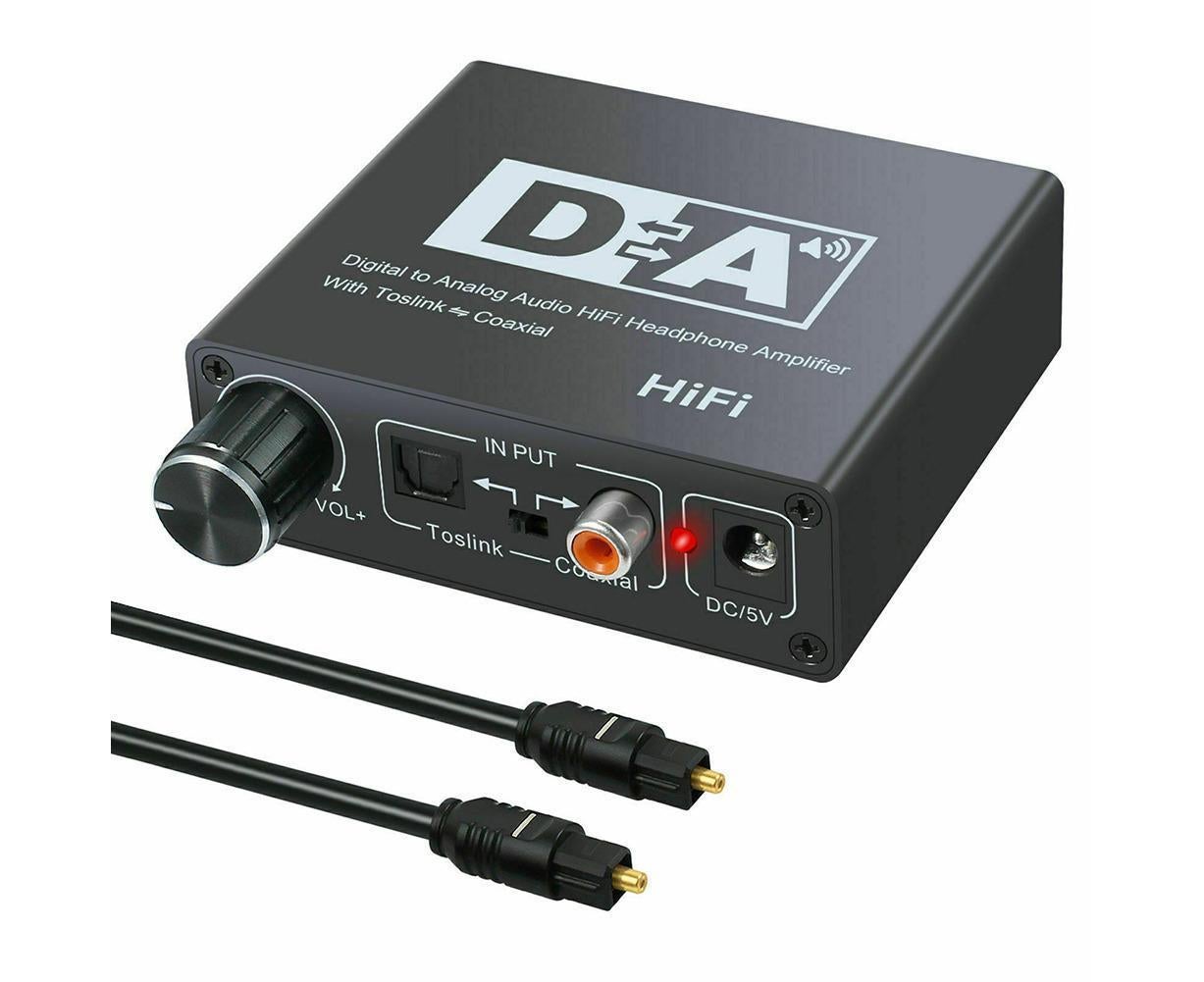 192KHz Digital Coaxial to Analog R/L RCA 3.5mm Jack HiFi Audio Converter Adapter V1263-JX-1034