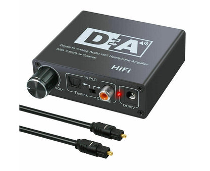 192KHz Digital Coaxial to Analog R/L RCA 3.5mm Jack HiFi Audio Converter Adapter V1263-JX-1034