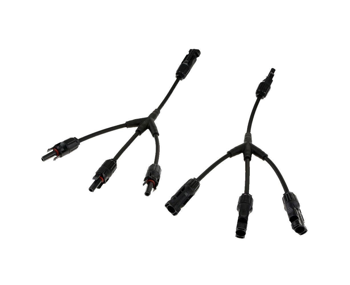 1Pair 3 Way Y Splitter Cable Plug Inline Solar PV Panel IP67 Connectors V1263-JX-1036