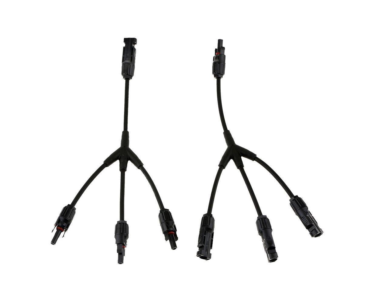 1Pair 3 Way Y Splitter Cable Plug Inline Solar PV Panel IP67 Connectors V1263-JX-1036