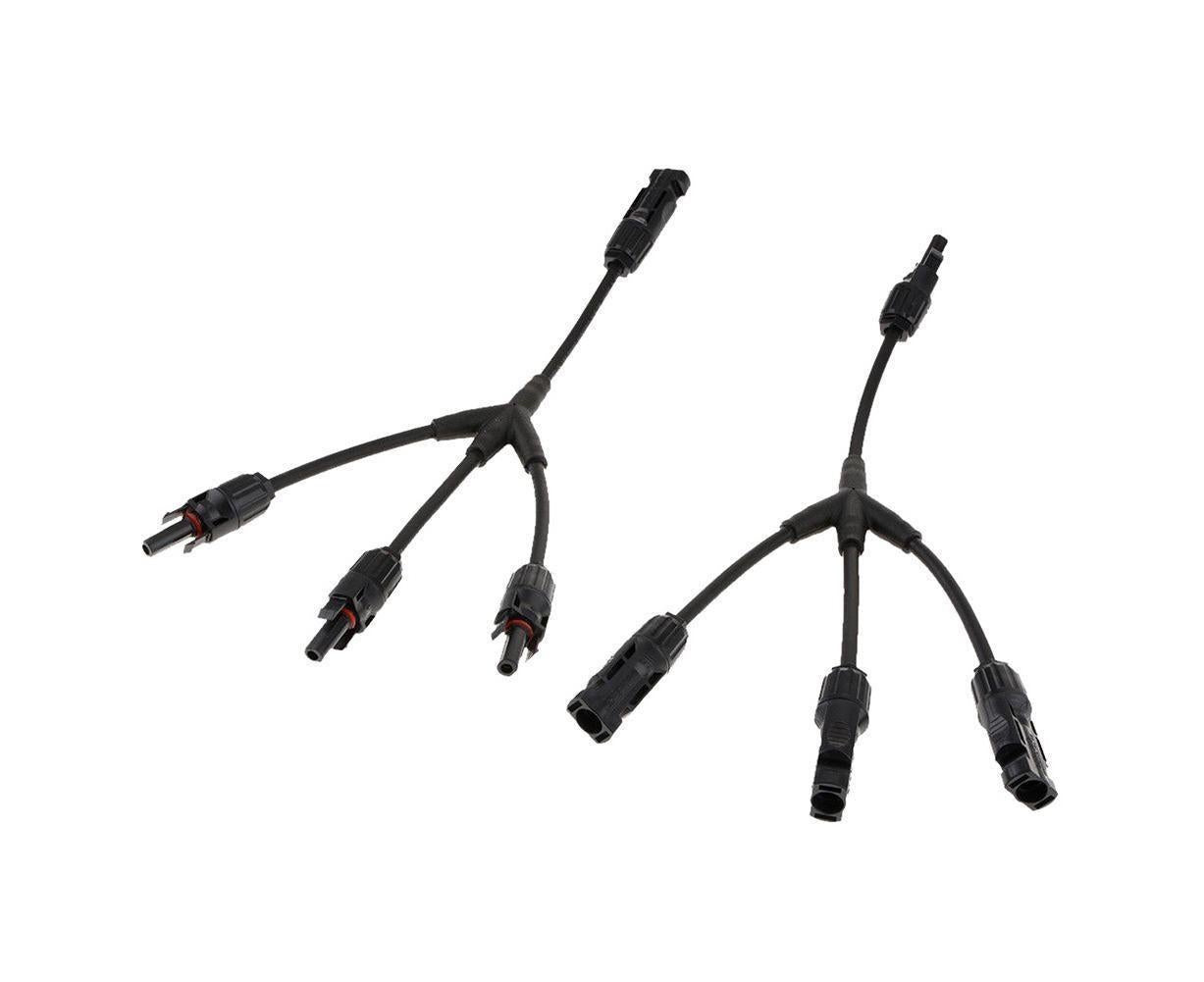 1Pair 3 Way Y Splitter Cable Plug Inline Solar PV Panel IP67 Connectors V1263-JX-1036