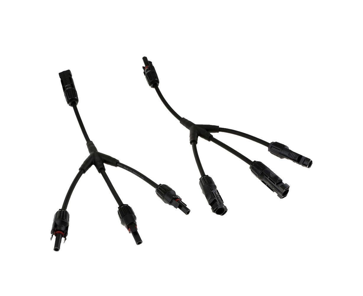 1Pair 3 Way Y Splitter Cable Plug Inline Solar PV Panel IP67 Connectors V1263-JX-1036