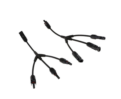 1Pair 3 Way Y Splitter Cable Plug Inline Solar PV Panel IP67 Connectors V1263-JX-1036