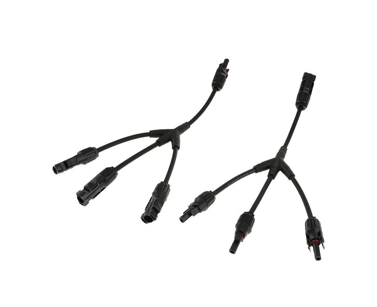1Pair 3 Way Y Splitter Cable Plug Inline Solar PV Panel IP67 Connectors V1263-JX-1036
