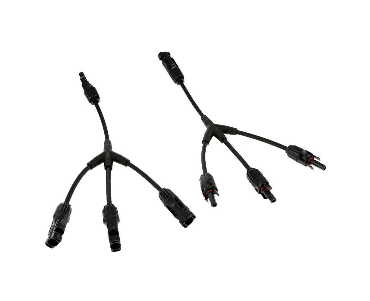 1Pair 3 Way Y Splitter Cable Plug Inline Solar PV Panel IP67 Connectors V1263-JX-1036