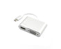 2 in 1 4K Ultra High Clarity USB 3.1 Type-C to HDMI-compatible VGA Converter Adapter for MacBook PC Silver V1263-JX-1037