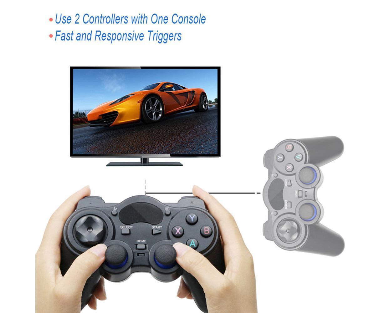 2.4G Wireless Gamepad with OTG Converter and Mobile Phone Holder for PS3 Phone Black V1263-JX-1040
