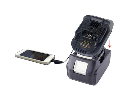 20V to 18V Lithium Battery Adapter Converter with USB Port for MAKITA V1263-JX-1041