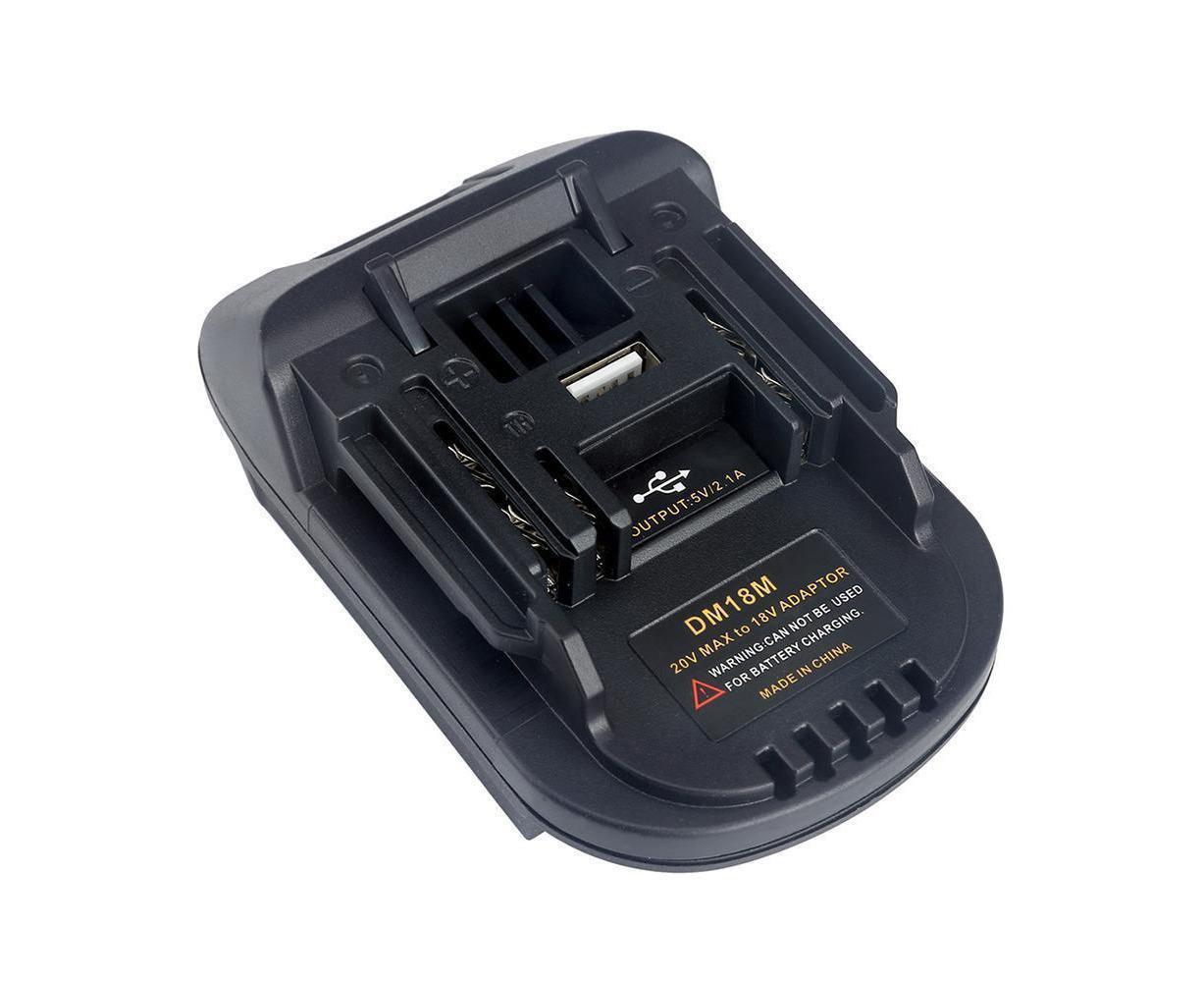 20V to 18V Lithium Battery Adapter Converter with USB Port for MAKITA V1263-JX-1041