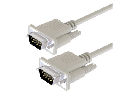 2Pcs 1.5/3/5m RS232 DB9 9Pin Serial Male to Male COM Port Data Converter Cable V1263-JX-1042