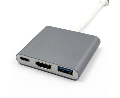 3 in 1 USB 3.1 Type-C to 4K UHD HDMI-compatible USB-C Hub Adapter Converter for Macbook As Shown V1263-JX-1046