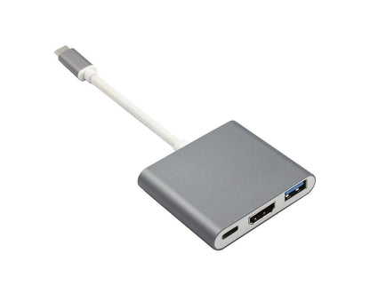 3 in 1 USB 3.1 Type-C to 4K UHD HDMI-compatible USB-C Hub Adapter Converter for Macbook As Shown V1263-JX-1046