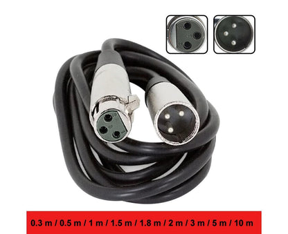 3 Pin XLR Male to Female Microphone Balanced Extension Audio Cord Cable Wire V1263-JX-1047