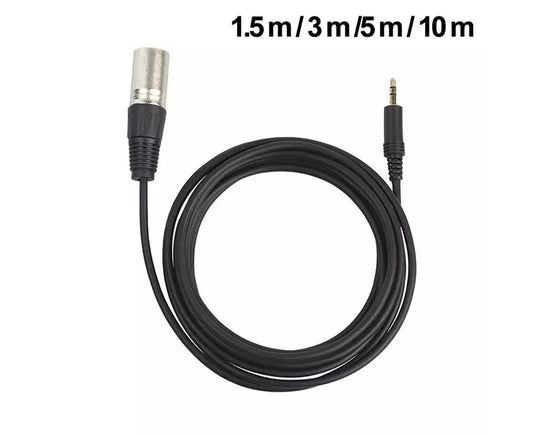3.5mm Stereo Jack Plug to 3 Pin XLR Male Microphone Audio Cable Cord Adapter V1263-JX-1048