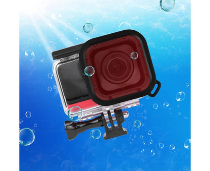 3Pcs Diving Waterproof Housing Case Lens Filter Set for Insta360 One R Camera Red+Pink+Purple V1263-JX-1049