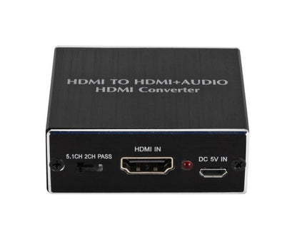 4K HDMI-compatible to HDMI-compatible Optical SPDIF 3.5mm Audio Extractor Converter Splitter Adapter Black V1263-JX-1050