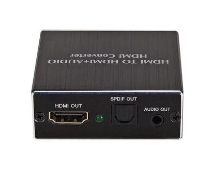 4K HDMI-compatible to HDMI-compatible Optical SPDIF 3.5mm Audio Extractor Converter Splitter Adapter Black V1263-JX-1050