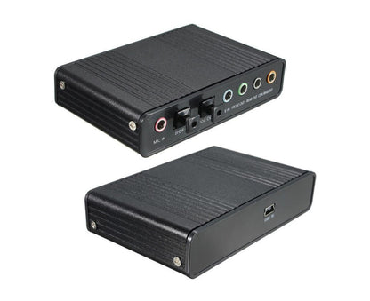 6 Channel USB 2.0 External 5.1 Optical S/PDIF Audio Sound Card Adapter for Win7 Black V1263-JX-1052