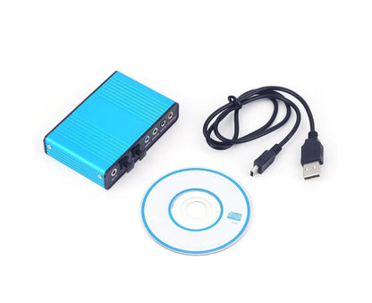 6 Channel USB 2.0 External 5.1 Optical S/PDIF Audio Sound Card Adapter for Win7 Black V1263-JX-1052