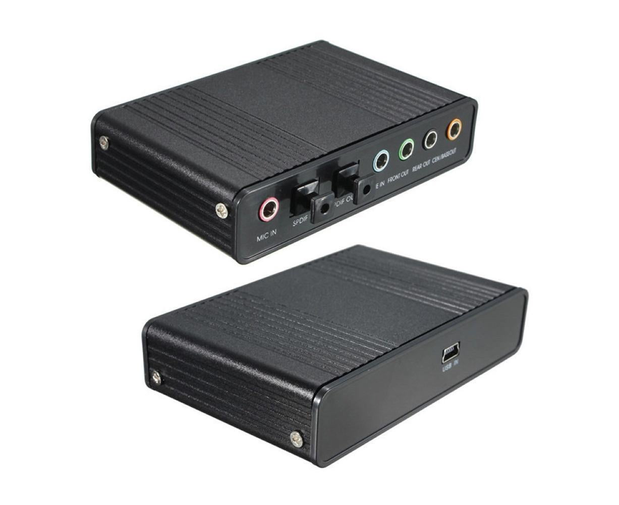 6 Channel USB 2.0 External 5.1 Optical S/PDIF Audio Sound Card Adapter for Win7 Blue V1263-JX-1053