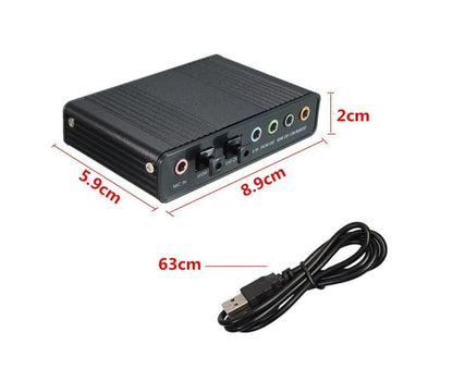 6 Channel USB 2.0 External 5.1 Optical S/PDIF Audio Sound Card Adapter for Win7 Blue V1263-JX-1053