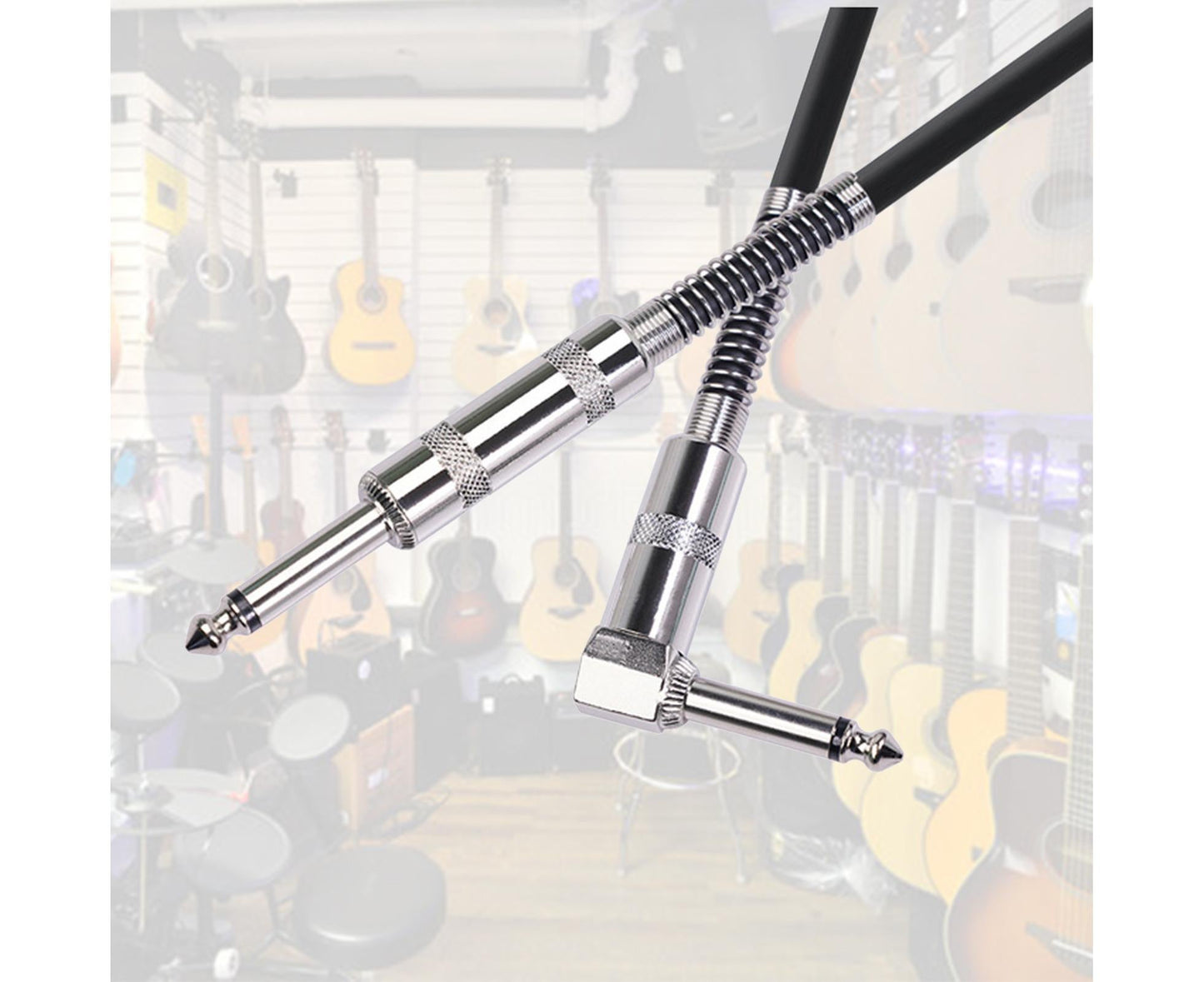 90 Degree Electric Guitar Audio Cable Musical Instruments Connecting Cord Line V1263-JX-1055
