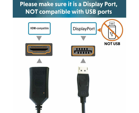 Active Display Port DP to HDMI-compatible Adapter Cable 4K 60HZ Male to Female Connector Black V1263-JX-1056