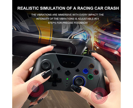 AG110 Game Joystick Vibration Ergonomic Design No Delay Wired Connection Non-slip Game Control Sensitive USB V1263-JX-1057